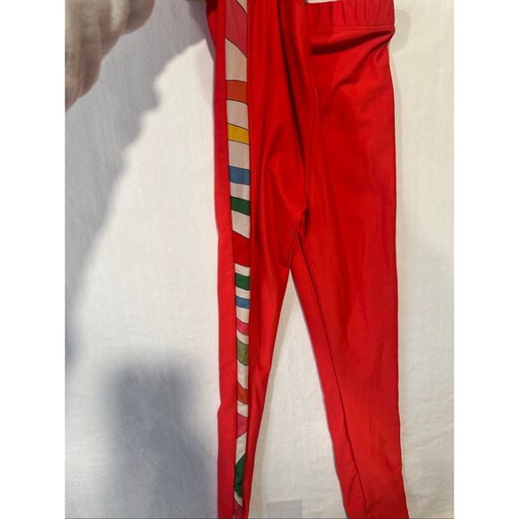Emilio Pucci Marmo Print Red Girls Leggings, Size 6 - Picture 7 of 9